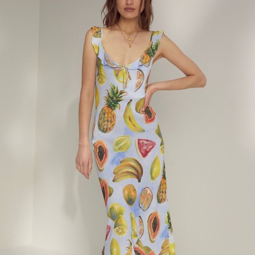 Aritzia Donna Tropical Fruit Dress